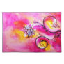 WHIMSICAL FLOWERS  pink yellow fuchsia Place Mats