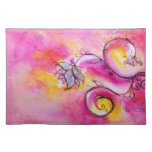 WHIMSICAL FLOWERS  pink yellow fuchsia Place Mat