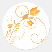 Whimsical flowers sticker