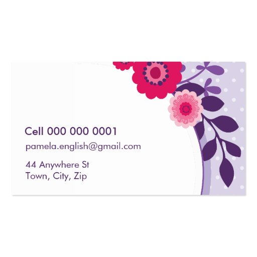 WHIMSICAL FRESH BUSINESS CARD :: enlightened 2 (back side)