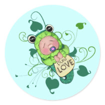 Whimsical Frog / Tadpole Baby stickers