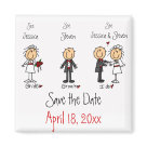 square_magnet - This adorable Save the Date announcement is sure to get smiles from all of your family and guests with it's fun whimsical style!