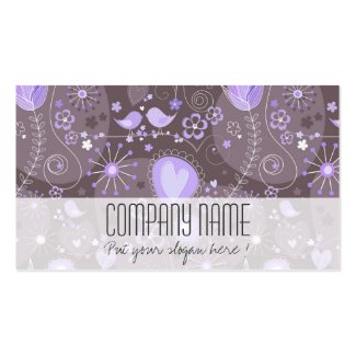 Whimsical Garden in Purple Business Card