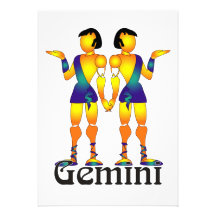 Whimsical Gemini Invitations
