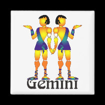 Whimsical Gemini Magnets