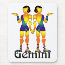 Whimsical Gemini Mousepad mousepads