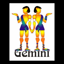 Whimsical Gemini Print posters