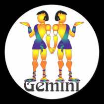Whimsical Gemini Stickers
