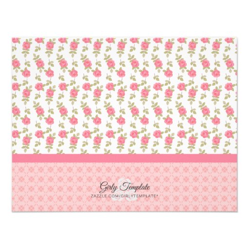 Whimsical Girly Floral Pink Ballerina Birthday Invites