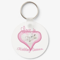 Whimsical Goat Artwork Mother and Baby keychains