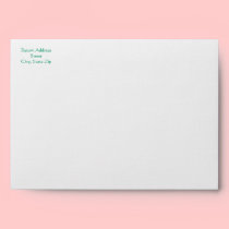 Whimsical Green and Black Flowers Envelope envelopes