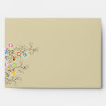 Whimsical Groovy Flowers Garden Party Envelope envelopes