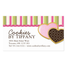 Whimsical Heart Cookies Business Cards