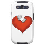 Whimsical Hippo on Heart Galaxy SIII Cases