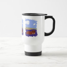 Whimsical Hippopotamus in Pond Mug