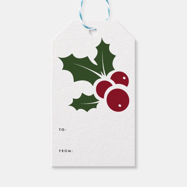Whimsical Holly | Holiday Gift Tags Pack Of Gift Tags