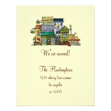 Whimsical Home Moving Announcement