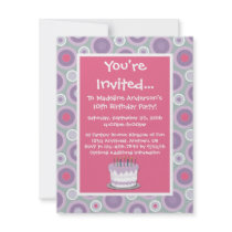 Whimsical Hoops Birthday Party Invitation