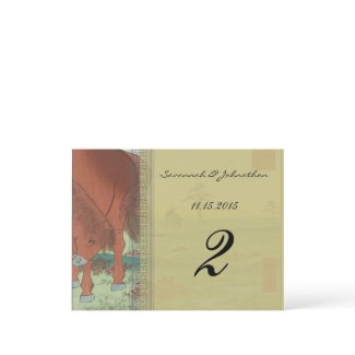 Whimsical Horse Wedding Table Number Cards postcard
