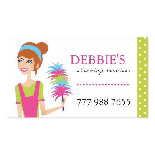 Whimsical House Cleaning Services Business Cards Zazzle