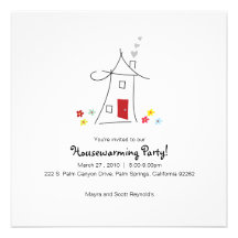 Whimsical Housewarming Party Custom Invitation