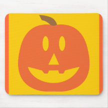 Whimsical jack o' lantern mouse pad