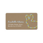 Whimsical Jigsaw Bunny Baby Shower Address Labels