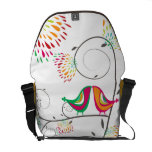 Whimsical Kissing Summer Birds Colorful Cute Bag messenger bags