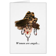 Whimsical Lady Angel Card
