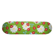 Whimsical Ladybugs On Garden Daisies Skate Board Decks