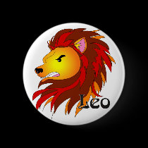 Whimsical Leo Buttons buttons