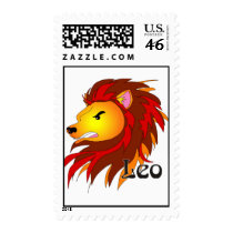 Whimsical Leo Postage Stamps