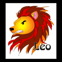 Whimsical Leo Print posters