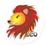 Whimsical Leo Stickers
