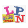 WHIMSICAL LETTERS LPN LICENSED PRACTICAL NURSE POST CARDS
