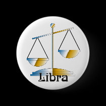 Whimsical Libra Buttons buttons