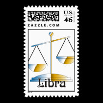 Whimsical Libra Postage Stamp stamps