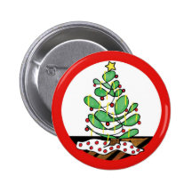 Whimsical Little Christmas Tree Buttons