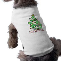 Whimsical Little Christmas Tree Dog Tshirt