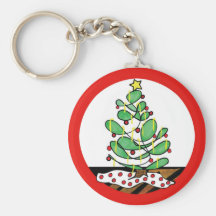 Whimsical Little Christmas Tree Keychains