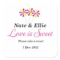 Whimsical lollipop Candy Buffet Sticker