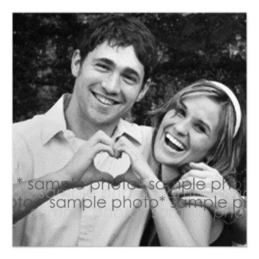 Whimsical LOVE Spring Flowers Engagement Invite