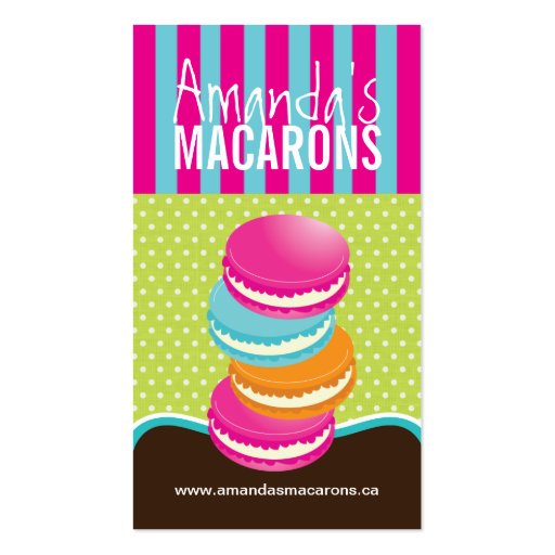 Whimsical Macarons Business Cards (front side)