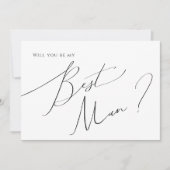 Whimsical Minimal Script Best Man Proposal Card Zazzle