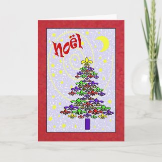 Whimsical Noel Fleur de Lis Christmas Tree