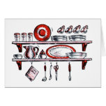 Whimsical Old Fashioned Kitchen Art Card