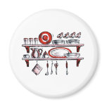 Whimsical Old Fashioned Kitchen Art Refrigerator Magnets