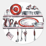 Whimsical Old Fashioned Kitchen Art Sticker