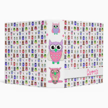 Whimsical Owl Binder