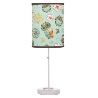 Whimsical Owl Pattern Desk Lamps